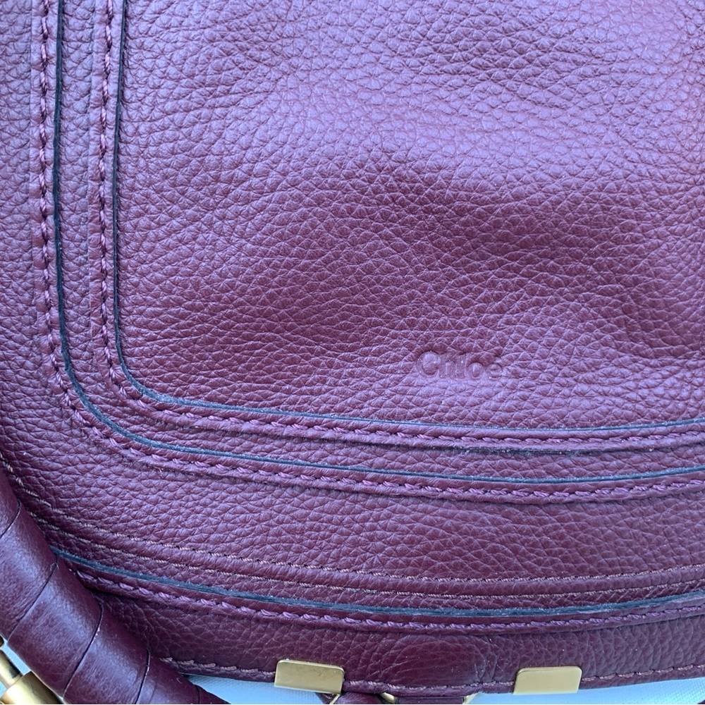 Chloe Marcie Medium Double Carry Satchel Bag in Grained Leather - Picture 2 of 13